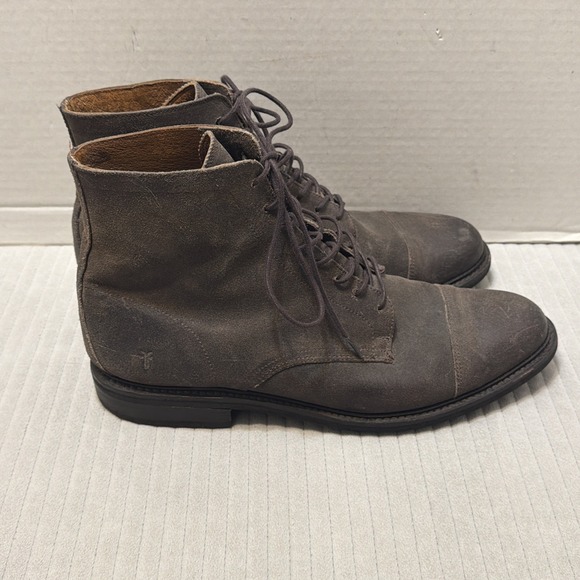 Mens Frye Boots Seth Toe Cap Toe Lace Up Dark Brown Size 13 main image 6